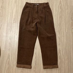 Petal +Pup high waisted pinch waist Brown corduroy pants size US 4 UK8